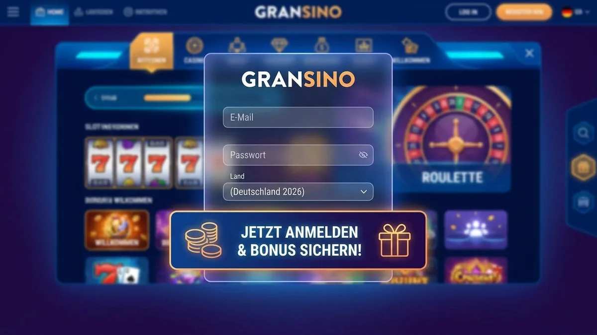 Registrierung mit Bonus bei Gransino